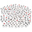 Creativ Company Letterkralen, afm 7 mm, gatgrootte 1,2 mm, wit, 200 gr/ 1 doos