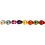 Creativ Company Howlite, d 12 mm, gatgrootte 1,5 mm, sterke kleuren, 32 stuk/ 1 doos