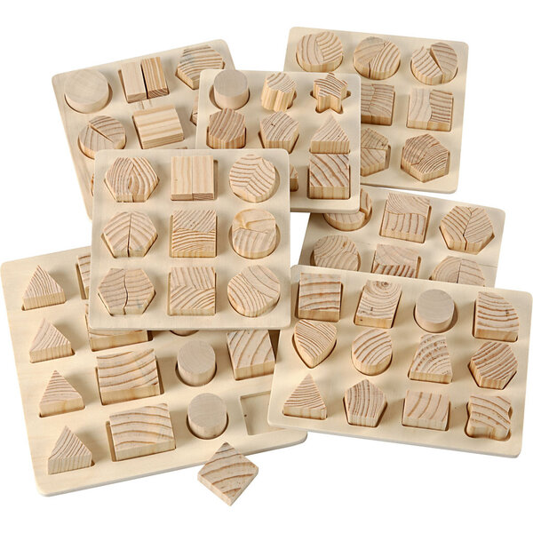 Creativ Company Puzzel, afm 12,5x12,5-19,5x19,5 cm, 7 stuk/ 1 doos