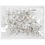 Creativ Company Oorstekers, L: 13 mm, verzilverd, 100 stuk/ 1 doos