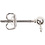 Creativ Company Oorsteker, L: 13 mm, verzilverd, 100 stuk/ 1 doos