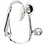 Creativ Company Clip-on oorbellen, L: 16,5 mm, B: 1,5 mm, gatgrootte 1,6 mm, verzilverd, 6 stuk/ 1 doos