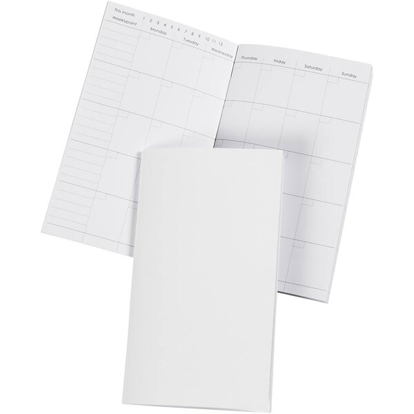 Creativ Company Notitieboek, afm 9,5x16,6 cm, Aantal pagina's 34, 100 gr, wit, 1 stuk