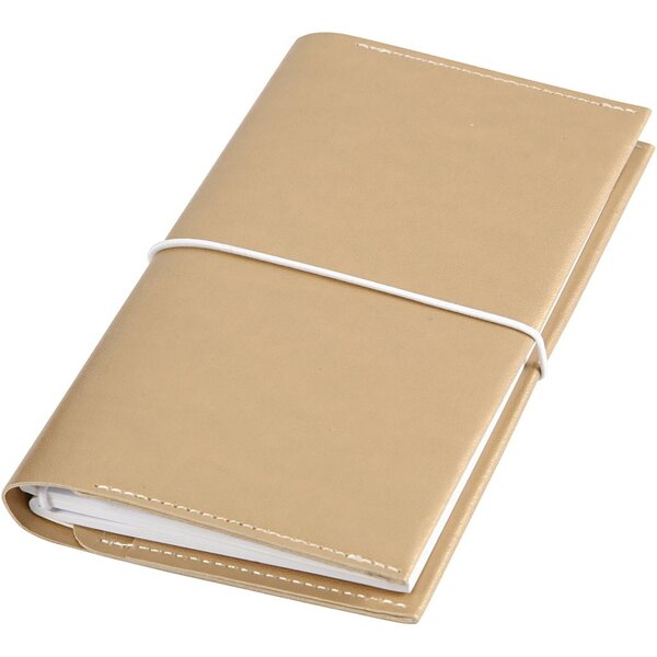 Creativ Company Planner / Bulletjournal, afm 10x18x1,5 cm, elastieksluiting, goud, 1 stuk