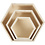 Creativ Company Showdozen, hexagonaal, H: 14,8+19+24,2 cm, D: 10 cm, 3 stuk/ 1 set