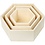 Creativ Company Showdozen, hexagonaal, H: 14,8+19+24,2 cm, D: 10 cm, 3 stuk/ 1 set