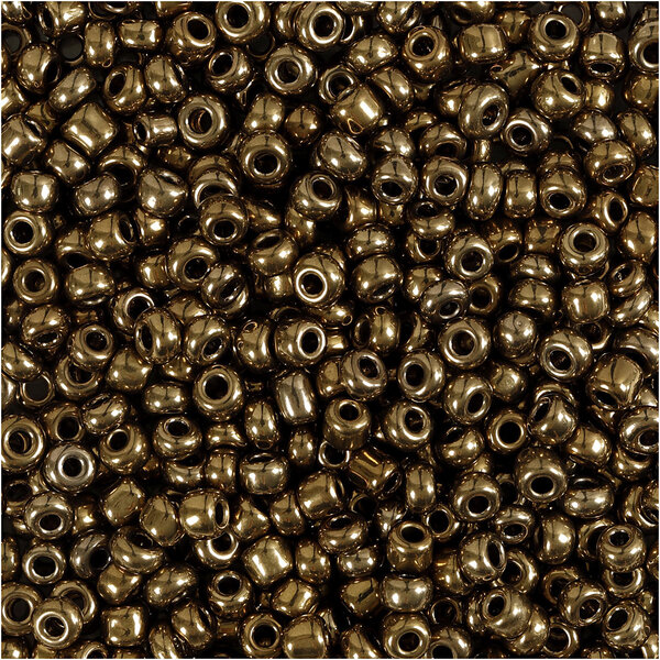 Creativ Company Rocailles, d 3 mm, afm 8/0, gatgrootte 0,6-1,0 mm, brons, 25 gr/ 1 doos