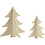 Creativ Company Kerstbomen, H: 13+18 cm, 2 stuk/ 1 doos