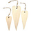 Creativ Company Houten decoraties, lang hart, H: 12+16+20 cm, dikte 5 mm, 3 stuk/ 1 doos