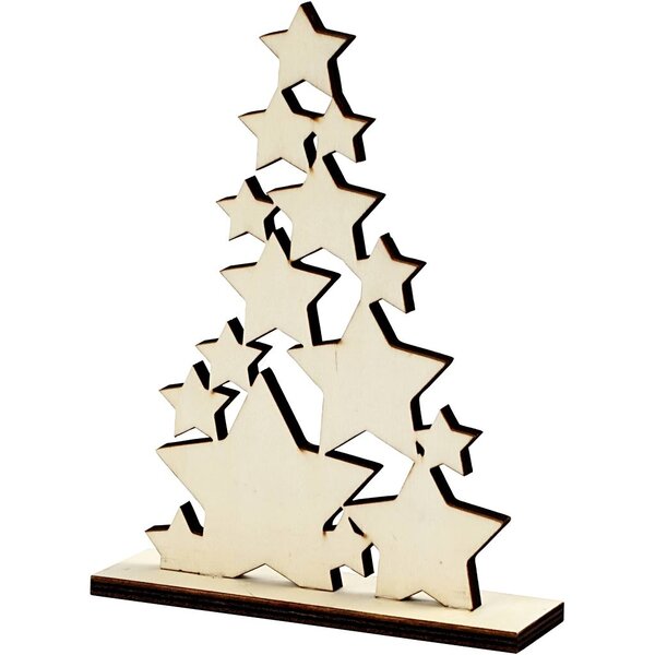 Creativ Company Kerstboom, H: 19,6 cm, D: 4 cm, B: 14,7 cm, 1 stuk