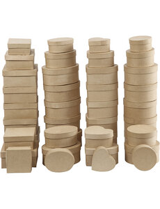 Creativ Company Dozen, H: 5-7,5 cm, d 10-18 cm, 72 stuk/ 1 doos