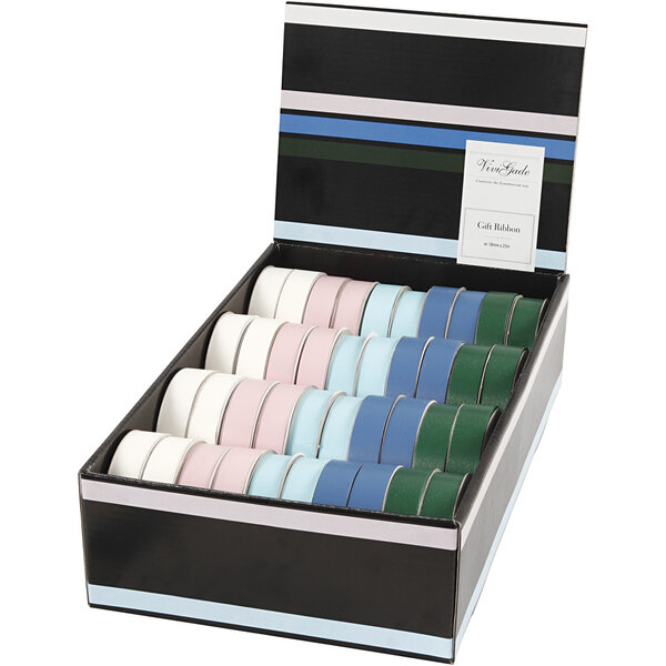 Vivi Gade Cadeaulint, B: 18 mm, diverse kleuren, 40x25 m/ 1 doos