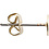 Creativ Company Oorstekers, L: 13 mm, verguld, 10 stuk/ 1 doos