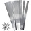 Creativ Company Vlechtstroken, L: 45 cm, d 4,5 cm, B: 10 mm, zilver, 100 stroken/ 1 doos