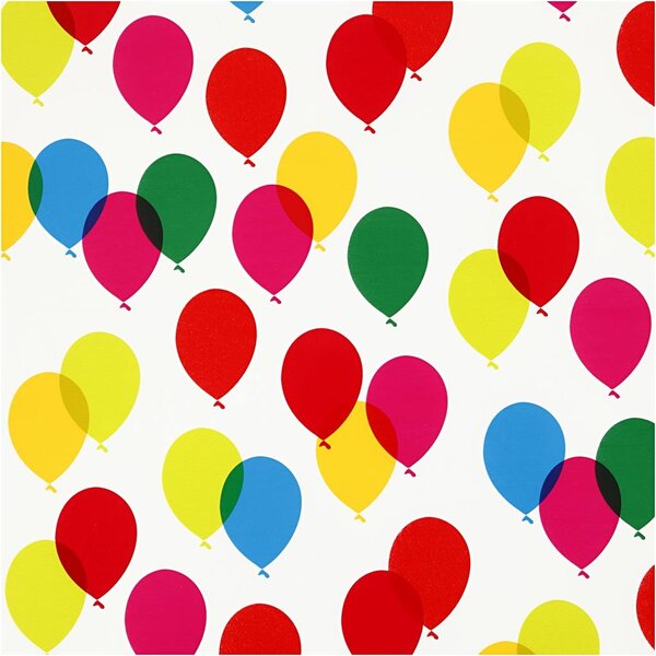 Creativ Company Inpakpapier, ballonnen, B: 57 cm, 80 gr, 150 m/ 1 rol