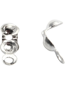 Creativ Company Kalot, L: 8 mm, d 3 mm, verzilverd, 20 stuk/ 1 doos