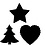 Creativ Company Ponsen, ster, hart, kerstboom, afm 16 mm, rood, 1 set