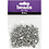 Creativ Company Letterkralen, d 7 mm, gatgrootte 1,2 mm, zilver, 21 gr/ 1 doos