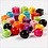 Creativ Company Plastic Kralen, afm 11 mm, gatgrootte 7 mm, diverse kleuren, 420 gr, 700 ml/ 1 Doosje