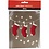 Creativ Company Mini Hobbyset Haken, Kerstsokken, rood/wit, 1 doos