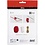 Creativ Company Mini Hobbyset Haken, Kerstsokken, rood/wit, 1 doos