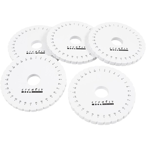 Creativ Company Kumihimo-vlechtschijf, d 12 cm, 5 stuk/ 1 doos