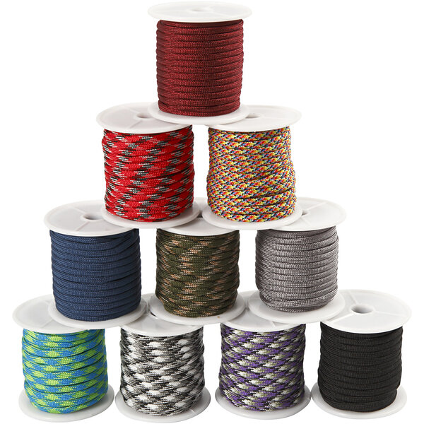 Creativ Company Macramé Koord, B: 5 mm, diverse kleuren, 10x10 m/ 1 doos