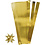 Creativ Company Vlechtstroken, L: 73 cm, d 11,5 cm, B: 25 mm, goud, 100 stroken/ 1 doos