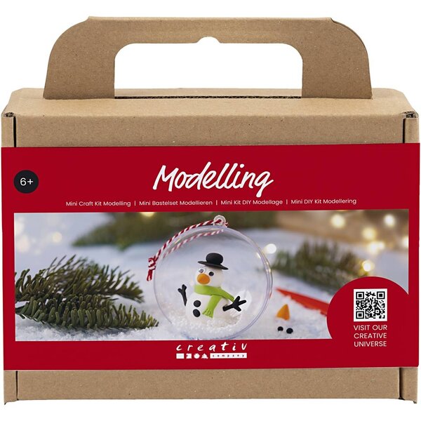Creativ Company Mini Hobbyset Boetseren, Sneeuwpop, 1 doos