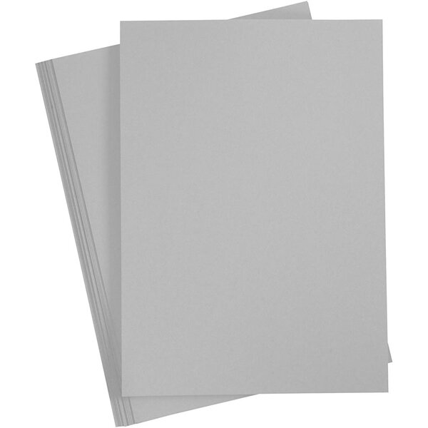 Creativ Company Gekleurd Karton, A4, vel 210x297 mm, 180 gr, grijs, 20 vel/ 1 doos