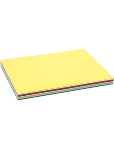 Colortime Lentekarton, A5, vel 148x210 mm, 180 gr, diverse kleuren, 60 div vellen/ 1 doos