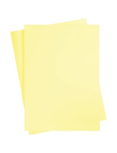 Creativ Company Gekleurd Karton, A2, vel 420x594 mm, 180 gr, lichtgeel, 10 vel/ 1 doos