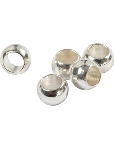 Creativ Company Knijpkralen, d 2,5 mm, zilver, 100 stuk/ 1 doos