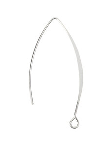 Creativ Company Oorbel, H: 42 mm, gatgrootte 2 mm, verzilverd, 30 stuk/ 1 doos