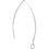 Creativ Company Oorbel, H: 42 mm, gatgrootte 2 mm, verzilverd, 30 stuk/ 1 doos