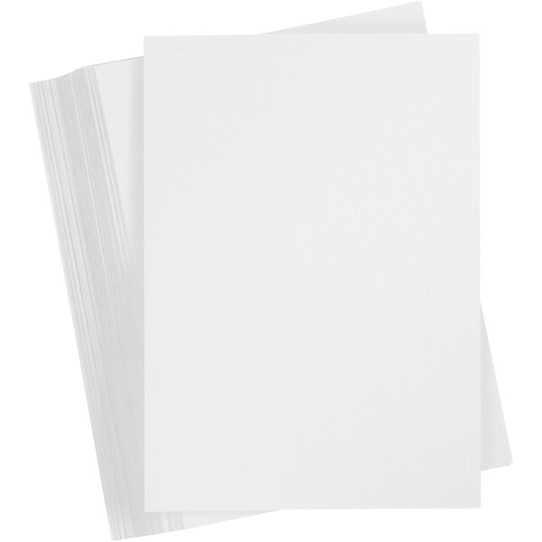 Creativ Company Gekleurd Karton, A5, vel 148x210 mm, 250 gr, wit, 100 vel/ 1 doos
