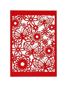 Creativ Company Patroonkarton, vel 10,5x15 cm, 200 gr, rood, 10 stuk/ 1 doos