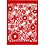 Creativ Company Patroonkarton, vel 10,5x15 cm, 200 gr, rood, 10 stuk/ 1 doos