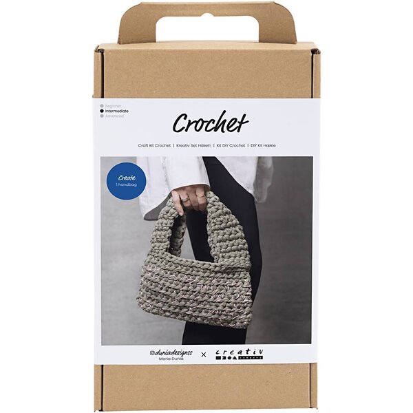 Creativ Company Hobbyset Haken, Stoere tas, olijfgroen, 1 doos