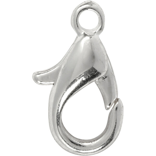 Creativ Company Karabijnhaken, L: 10 mm, verzilverd, 100 stuk/ 1 doos