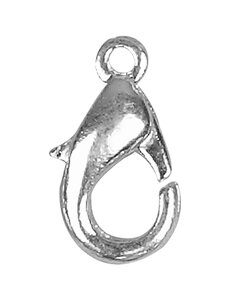 Creativ Company Karabijnhaken, L: 12 mm, verzilverd, 5 stuk/ 1 doos