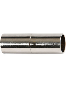 Creativ Company Magnetische sluiting, L: 23 mm, gatgrootte 6 mm, verzilverd, 2 stuk/ 1 doos