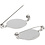 Creativ Company Brochespeld, d 20 mm, verzilverd, 100 stuk/ 1 doos