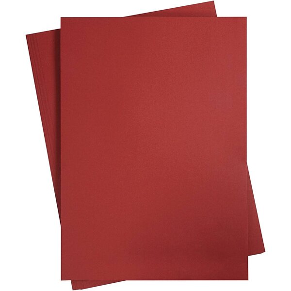 Creativ Company Gekleurd Karton, A2, vel 420x594 mm, 180 gr, donkerrood, 10 vel/ 1 doos