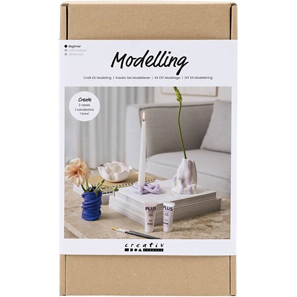 Creativ Company Hobbyset Boetseren, Potten en vazen, 1 doos
