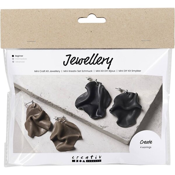 Creativ Company Mini Hobbyset Sieraden, Gebogen oorringen, 1 doos