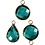 Creativ Company Sieradenhanger, H: 15-20 mm, gatgrootte 2 mm, groen, 1 doos