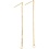Creativ Company Oorbellen van ketting, L: 70 mm, verguld, 1 paar
