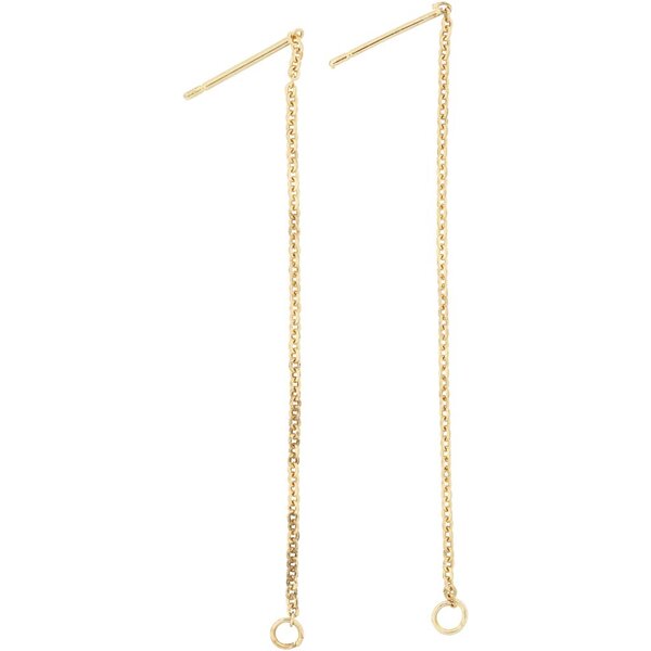 Creativ Company Oorbellen van ketting, L: 70 mm, verguld, 1 paar