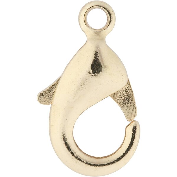 Creativ Company Karabijnhaken, L: 10,1 mm, verguld, 100 stuk/ 1 doos